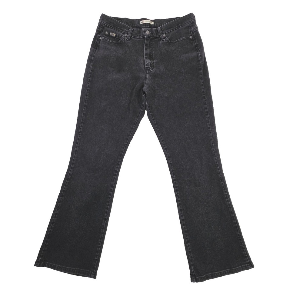 Lee Jeans Women's 12 Medium (33x30) Black Relaxed Bootcut 3058501 IZS-G114-018